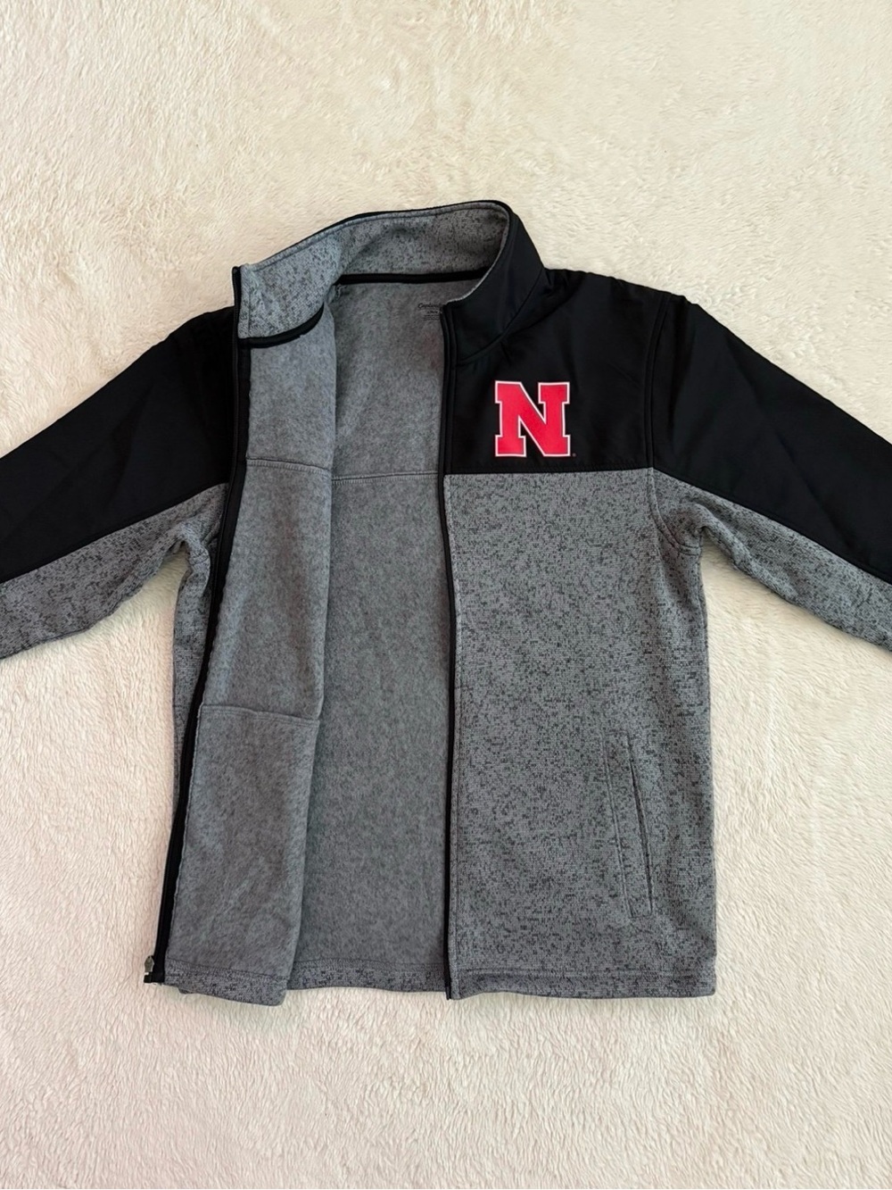 Men’s Nebraska Jacket, Full Zip, Size Large, NEW